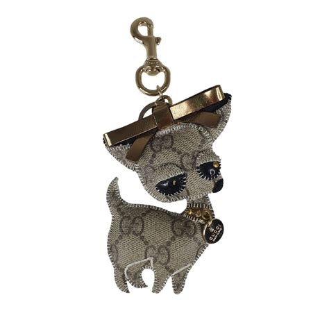 gucci feline necklace|gucci chihuahua keychain.